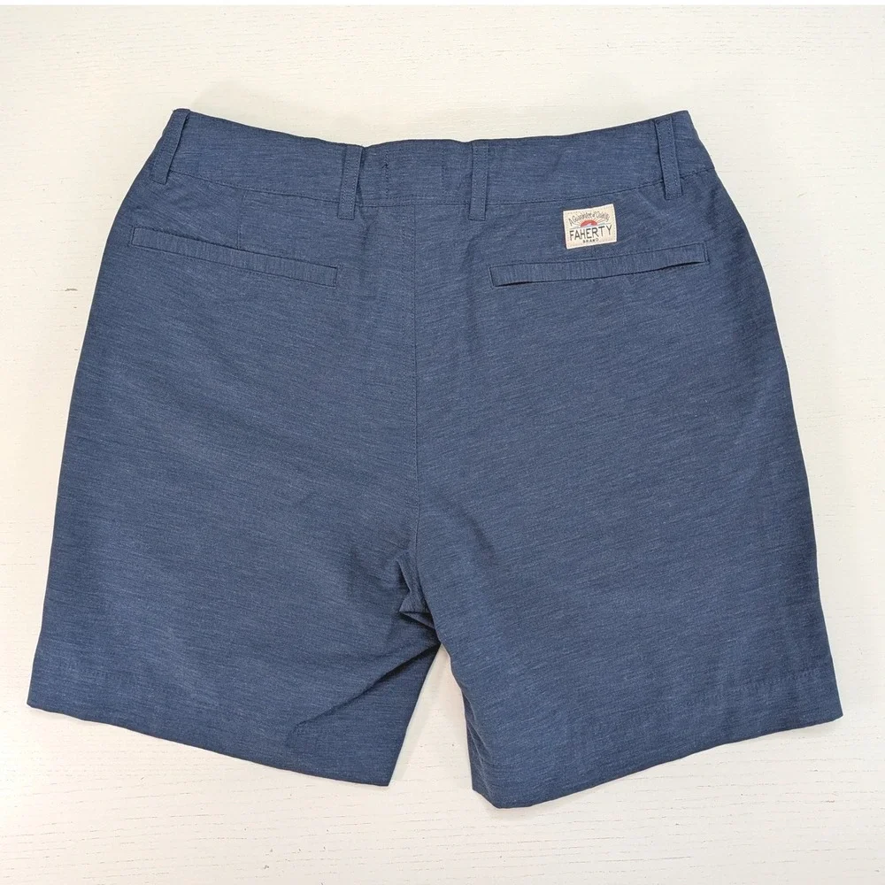 Faherty All Day Shorts 2.0 Mens 30 Blue 7in Hybrid Swim Stretch